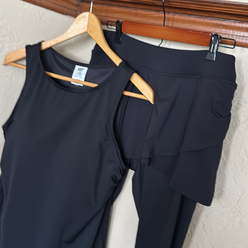 Lands End Skirted Swim Leggings with Matching Top